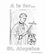 Aloysius Coloring Pages St Kids Catholic Scribd sketch template