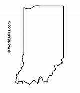 Outline Map Indiana Print Gif Usstates Countrys Webimage Worldatlas Namerica sketch template