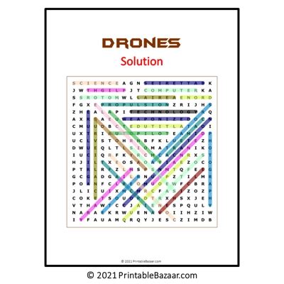 drones word search puzzle printablebazaar