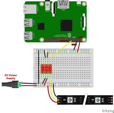 raspberrypi logic level converter led strip  noob questions raskelectronics