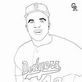 Jackie Robinson Rockies Coloring Hq Family Mlb Baseball Colorado Kids sketch template