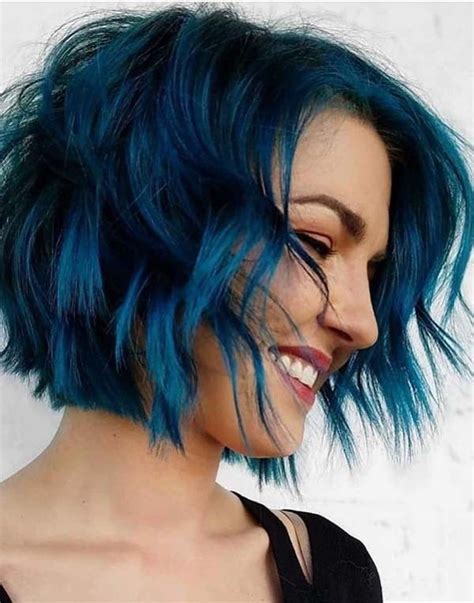 popular pulpriot blue hair colors  short hair    images hair color unique hair