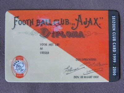seizoen club card gebruikt ajax  football ebay