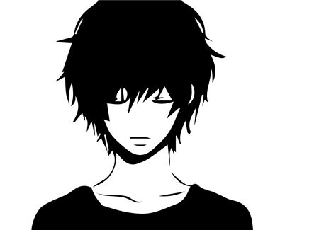 aesthetic anime boy pfp black  white mealyssa