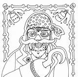 Coloring Pages Pirate Calaca Drunken Yuccaflatsnm Wenchkin Color Colouring sketch template