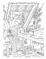 Coloring Pages Town Adult Printable Little Nice Interiors Colouring Book Sheets Pdf Adults House Visit Kids Etsy Sold sketch template