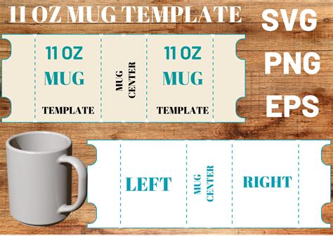 mug template  oz mug full wrap template oz cricut mug etsy singapore