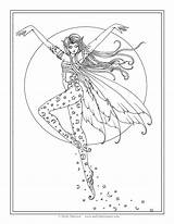 Coloring Pages Fairy Molly Harrison Adult Fantasy Drawings Printable Mermaid Ascent Luna Mollyharrisonart Drawing Fae Line Angels sketch template
