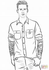 Coloring Maroon Pages Adam Levine Drawing Printable sketch template