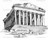 Parthenon Greece Drawing Colouring Pages Visit Ancient Practice sketch template