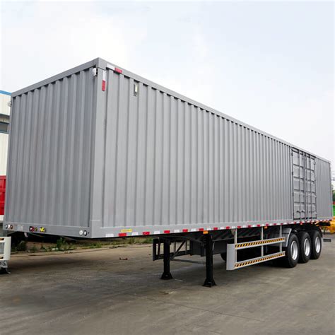 axle ft enclosed van cargo box truck semi trailer cimc trailers