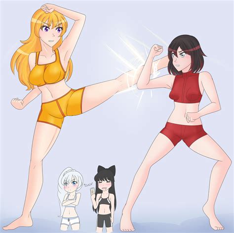 Rwby Sparring Commission By Jonfawkes On Deviantart