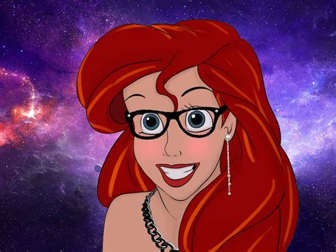 hipster ariel ariel from the little mermaid art