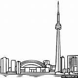Tower Coloring Cn Toronto Canada Ontario Drawing Famous Clipart Pages Places Landmarks Sketch Thecolor Eiffel Outline Kremlin Landmark Skyline Painting sketch template