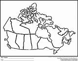 Canada Map Coloring Pages Printable Africa Colouring Geography Kids Drawing Color Maps Continent Worksheets Social Studies States School United South sketch template