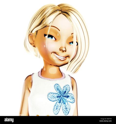 cartoon illustration blonde teen girl stockfotos und bilder kaufen alamy