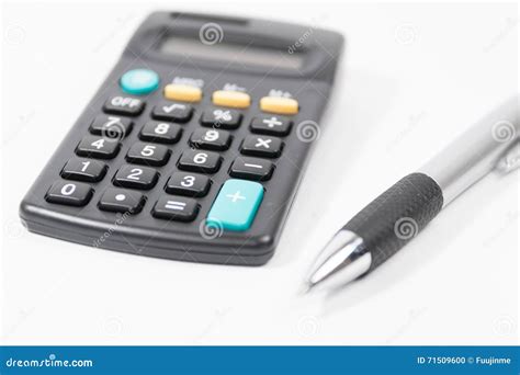calculator stock photo image  buttons view sign