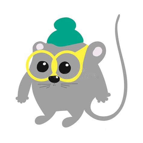Cute Cartoon Mouse On White Background Stock Illustration
