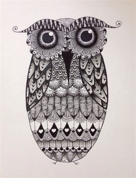 popular items  zentangle owl  etsy doodle art letters doodle art