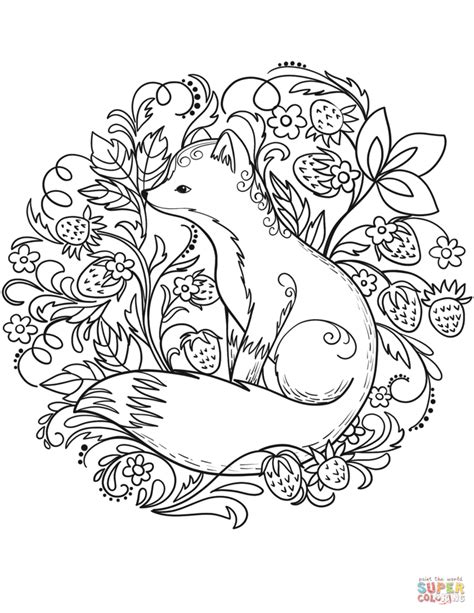 kawaii fox coloring page  svg images file