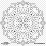 Cerchi Birthstone Flower Mandalas Sovrapposti Griglia sketch template