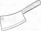 Knife Drawing Cleaver Meat Chef Kitchen Vector Illustration Illustrations Clip Getdrawings Bloody Similar sketch template