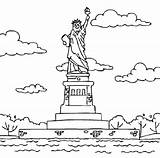 Liberty Statue Coloring Island Pages Drawing Outline Kids Desert Ellis Template Print Jersey Printable Getdrawings Getcolorings Immediately Paintingvalley Colorings sketch template