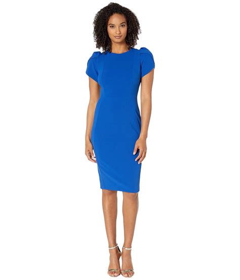 Calvin Klein Tulip Sleeve Sheath Dress Regatta Women S Dress In Blue