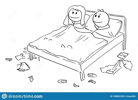Vector Cartoon Illustration Of Happy Heterosexual Couple