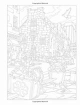 Coloring Creative Haven Amazon Color Adult Sights City Number Toufexis George Christmas sketch template