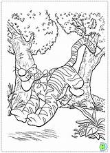Dinokids Coloring Tigger Close sketch template