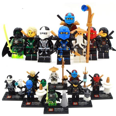 Ninjago Sets Kai Jay Zane Nya Minifigures Lego Compatible Toys
