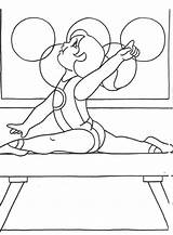 Gymnastics Coloring Pages Olympics sketch template