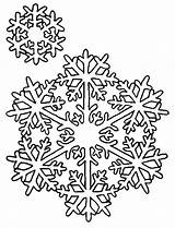 Coloring Pages Snowflake Snowflakes Printable Kids Stencils Print Stencil Winter Diy sketch template