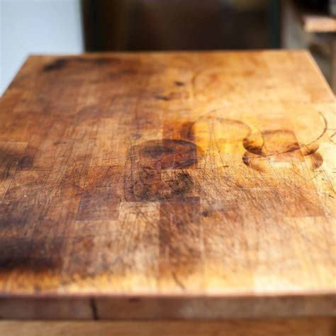 sterilize  antique butcher block table wood chopping block