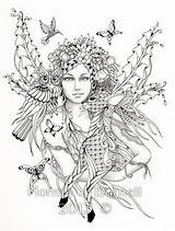 Coloring Pages Fairy Sheets Forest Printable Colorful Moon Books Adult sketch template