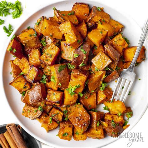 roasted sweet potatoes crispy easy wholesome yum