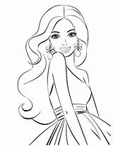 Head Barbie Coloring Pages Getdrawings sketch template