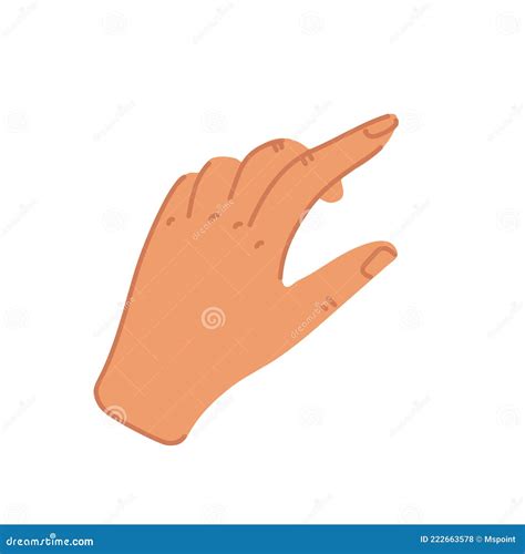 hand  swiping index finger  flat style swipe   press button icon flat cartoon style