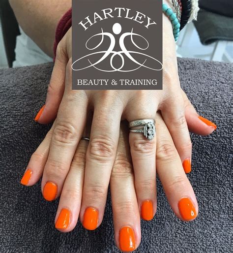 coral orange gel polish beauty therapy gel manicure manicure