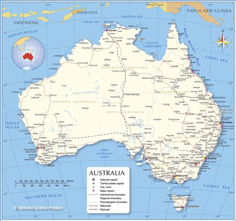 political map  australia nations  project