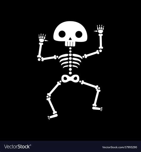 Skeleton Dance Funny Dancing Skeleton Royalty Free Vector