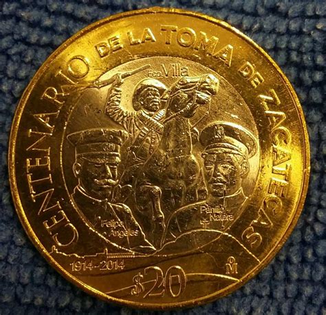moneda de  pesos centenario de la toma de zacatecas  en mercado libre