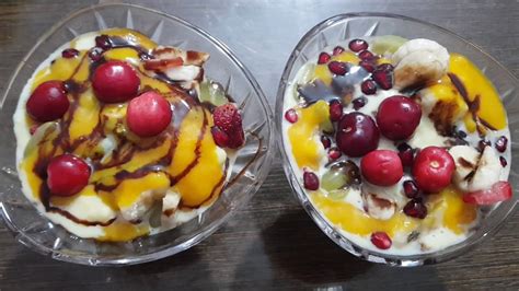Mouthwatering Dessert Custard With Fresh Fruits Pure Desi Style On