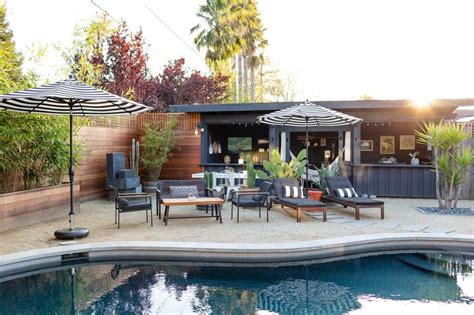 Modern California Backyard With Pool And Desert Landscape Farmhouse