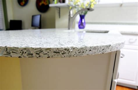 Vetrazzo Cubist Clear Recycled Glass Kitchen Countertop