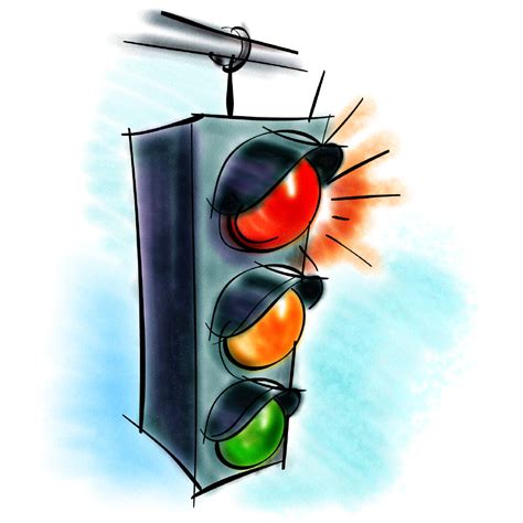 traffic light red cartoon clipart