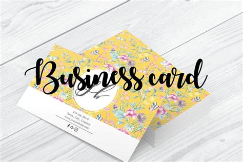 feminine business card design    business card design
