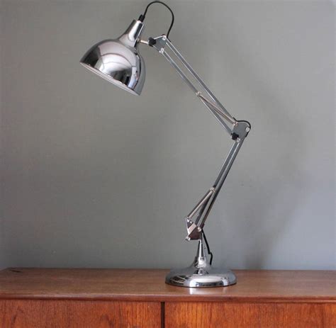 chrome angled table lamp   forest  notonthehighstreetcom