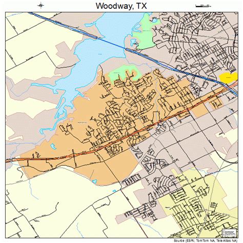 woodway texas street map